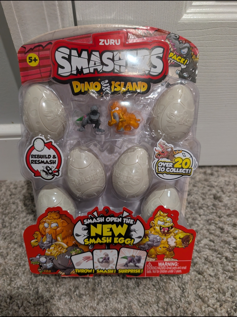 NIB Zuru Smashers Dino Island Smash Egg Pack - 6 Eggs